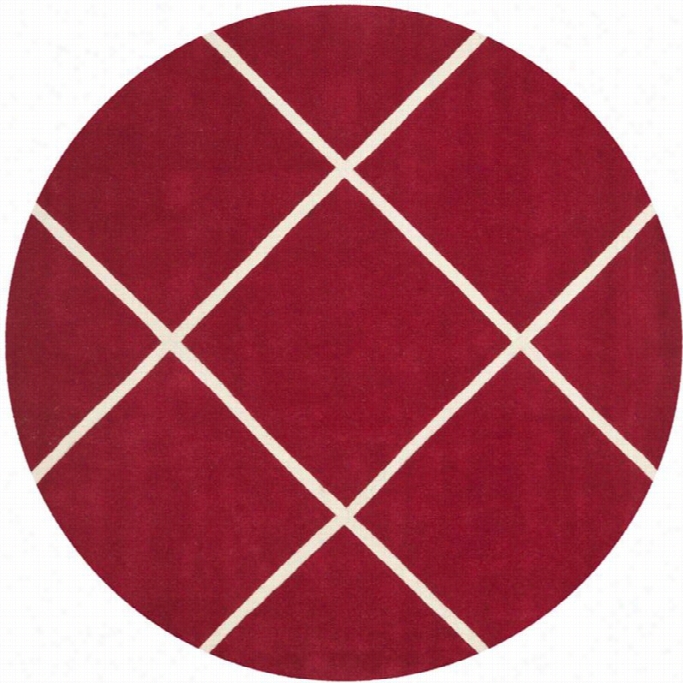 Safavieh Chztham Red Contemporary Rug - Roind 7'