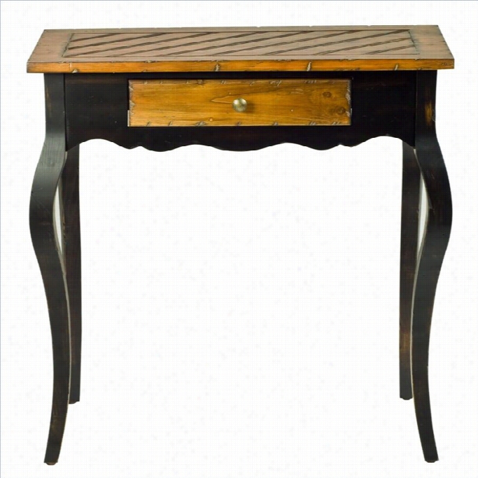 Safavieh Cooper Side Table With Drawer In Chwrry And Black