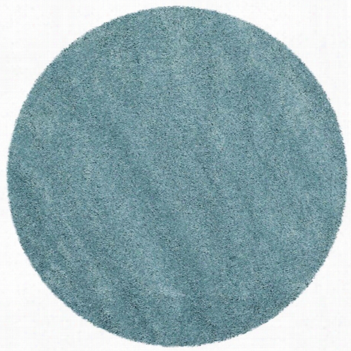 Safavieh Milan Shag Round Rug In Aqua Blue