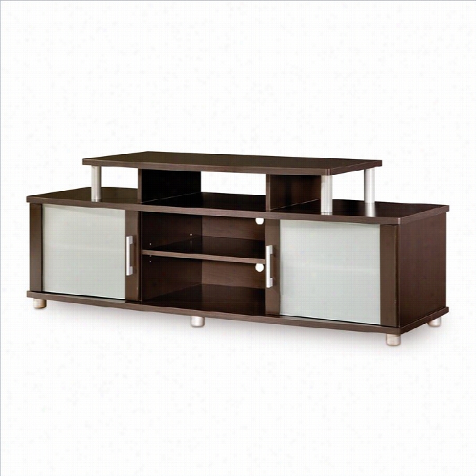 South Shore Citg Life Lcd Tv Stand In Chocolate Finish