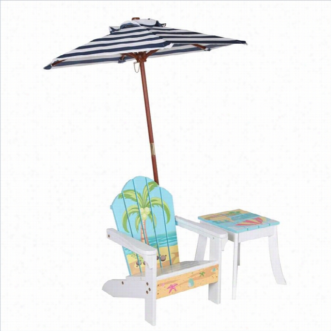 Teamson Winland Palm Tree Outdoor Table And Hair Set