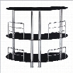 Global Furniture Two Shelf Bar Table with Chrome Legs in Black