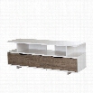 South Shore Reflekt TV Stand in Weathered Oak and Pure White