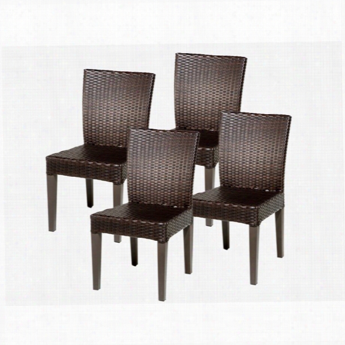 Tkc Napa Wicker Patio Dining Chairs In Espresso (set Of 4)