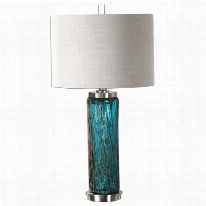 Uttermost Almanzora Blu E Glass Lamp