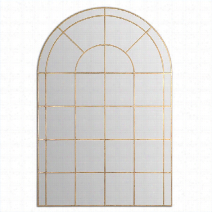 Uttermost Grantola Metal Arched Pattern In Antiqued Gold