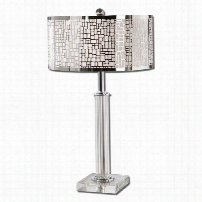Uttermostlucius Crystall Column Table Lamp