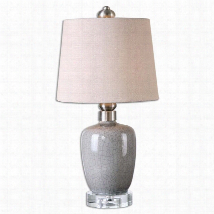 Uttermost Ovidius Mini Crackle Gray Table Lamp