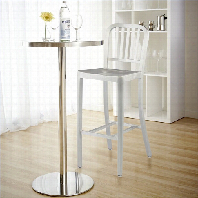 30 Cafe Bar Stool I Nmatte Aluminum