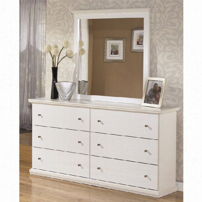 Ashley Bostwick Shoals 2 Piece Wood Dresser Set In White