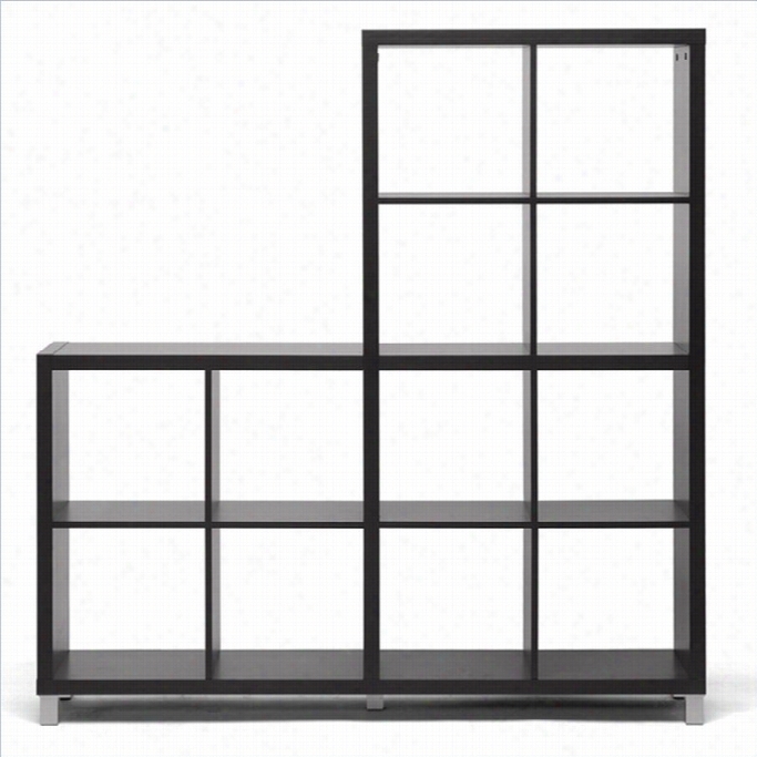 Baxton Studio Sunna Cube Shelving Unit In Dark Brown