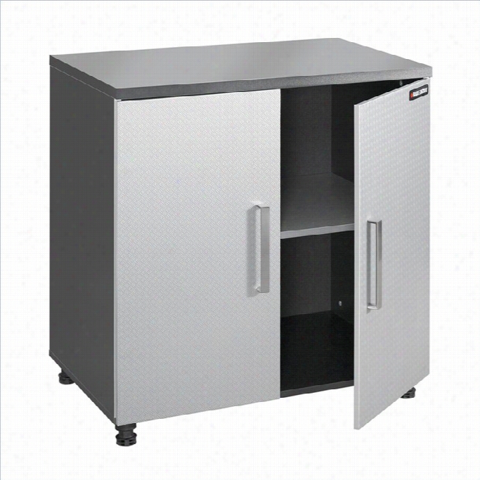 Black And Decker 2 Door Base Cabinet In Charcoal Stipple And Silver