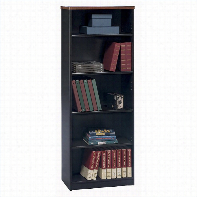 Bush Bbf Series A 26w 5-shelf Bookcase In Hansen Cherr Y