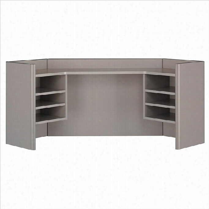 Bush Bbf Series A 42w Corner Hutch In Pewter