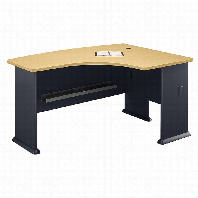 Bush Bbf  Seris A 60wx  44d Rh L-bow Desk In Beech