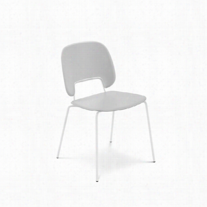 Domitalia Traffic 20 X 21 Stacking Chair In Light Grey And White