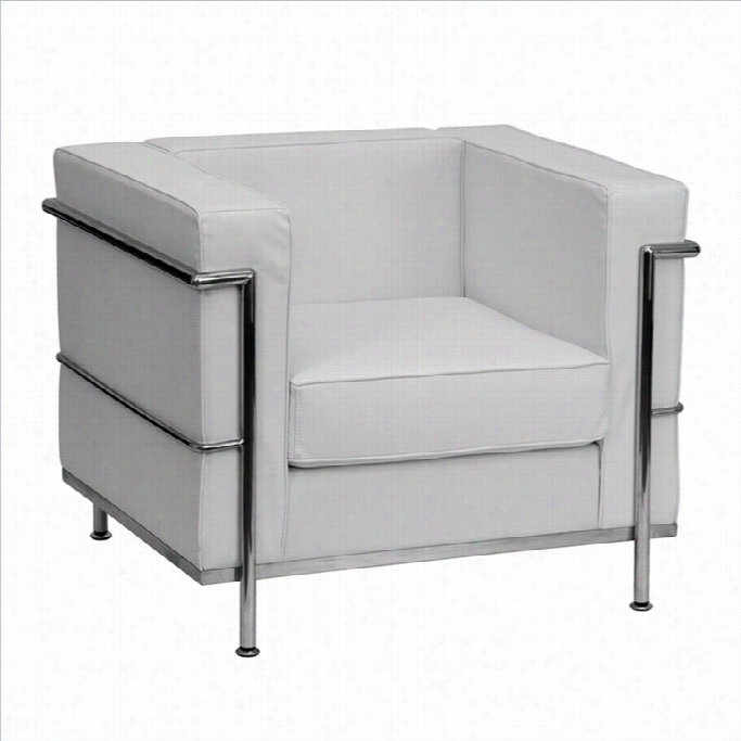 Flasb Furniture Hercules Regal Series Leqther Chair In White