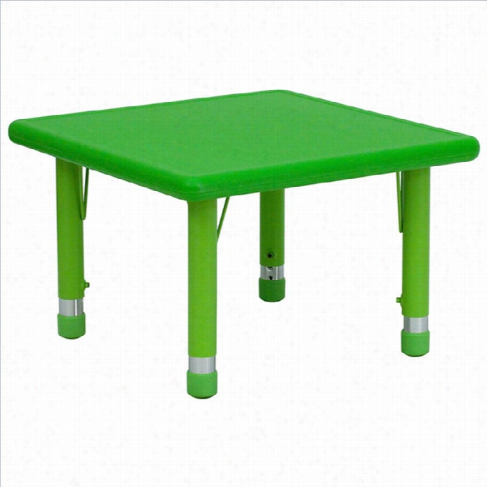 Flash Furniture Square Activity Table In Green-24 Inch X 24 Inch