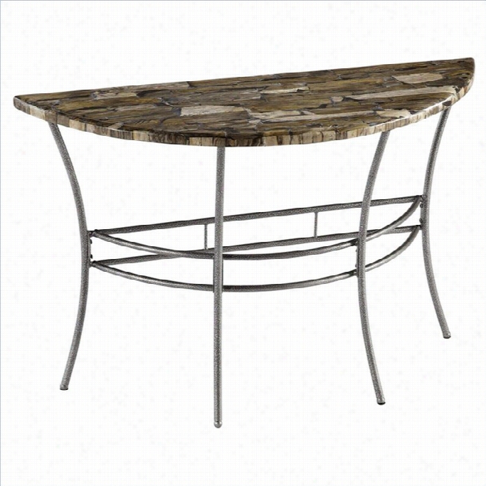 Home Styles Turn To Stonr Console Table In Petrified Wood Adn Gray