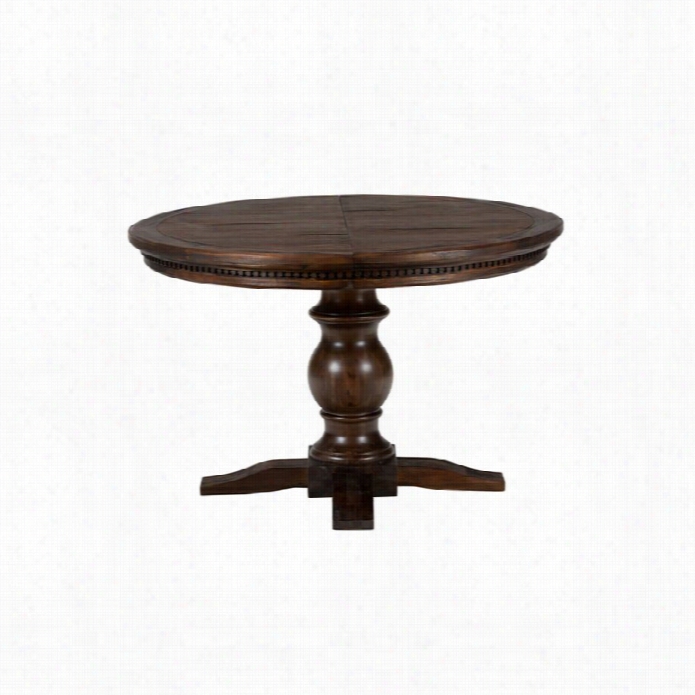 Jofran Geneva Hills Round To Oval P Eestal Dniing Table In Brown