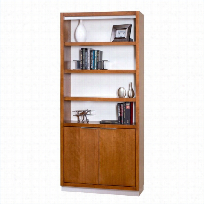 Kathy Ireland Home By Martin Monterey Door Bookcase In Toasted Almond