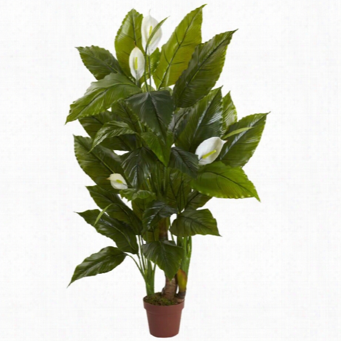 Nearly Natural 4.5' Spathyfillum Plant (real Touch)