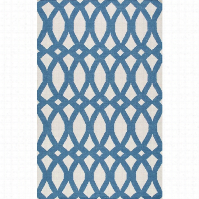 Nuloom 5' X 8' Flatweae Lark Rug In Royal Blue