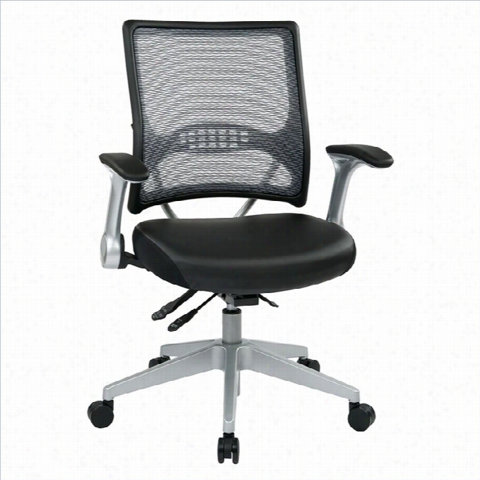 Office Star 67 Series Airgrid Hindmost Eco Leather Office Chair In Bpack