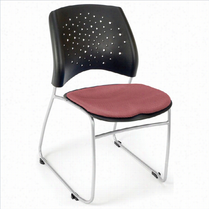 Ofm Star Stack Stacking Chair  In Coral Pihk