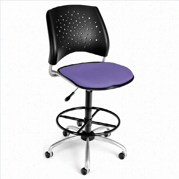 Ofm Star Swivel Drafting Chair With Drafting Outfit In Lavender