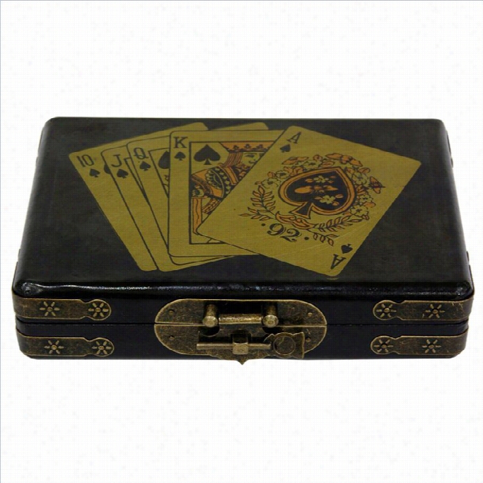 Oriental  Furniture Czrds Set Box In Black