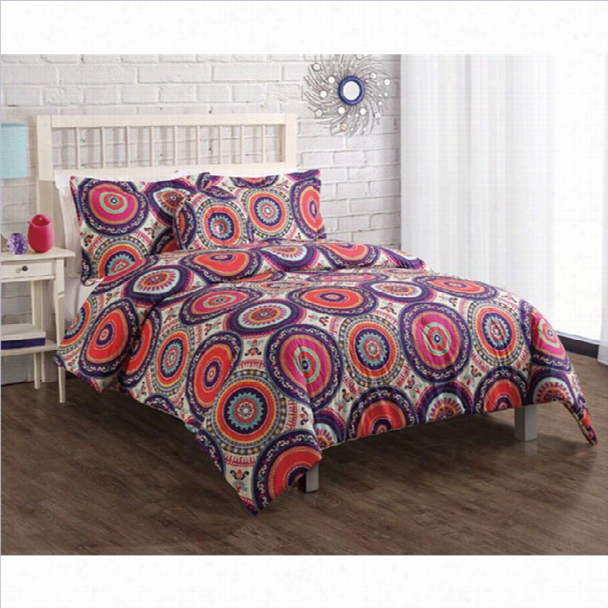 Pem America Ninw Boho Multicolor Comforter Et-twin