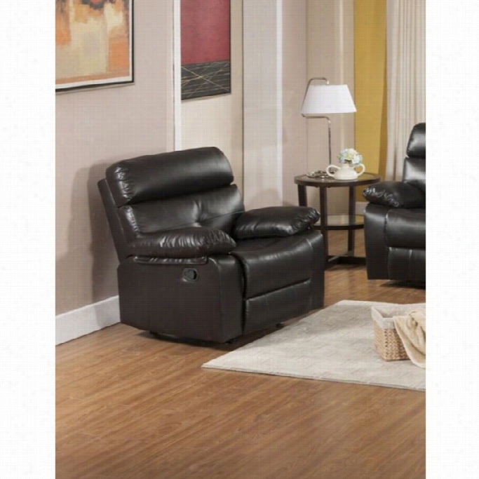 Primo Intern Ational Parisian Rouquette Leather Rocker Recliner