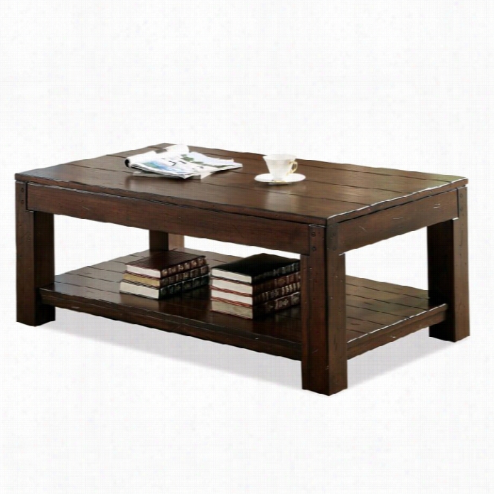 Riversde Furniture Castlewood Cocktail Table In Warm Toabcco