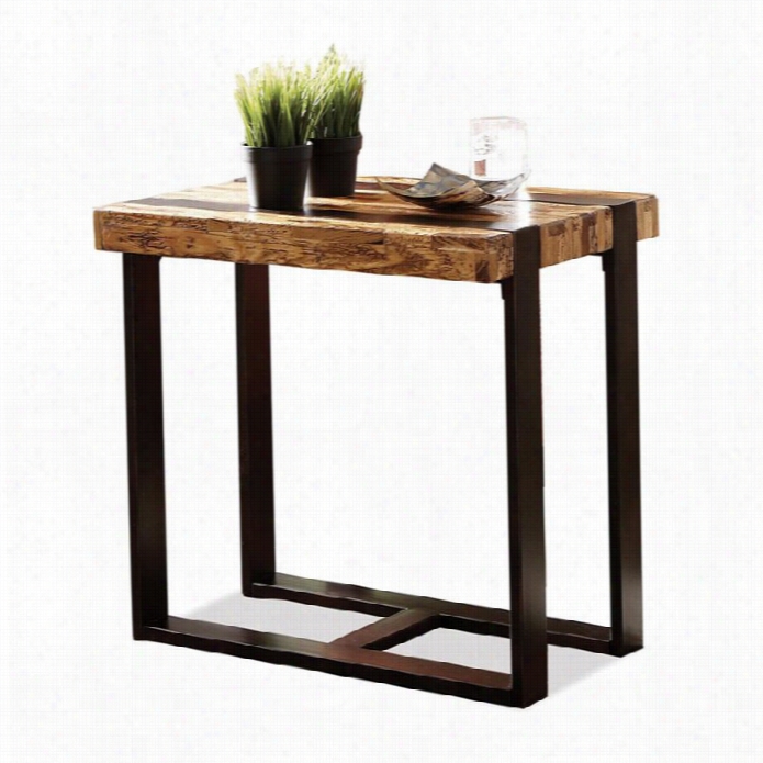 Riverside Tetpn Wood Cchairside Table In Natural Multi Tone