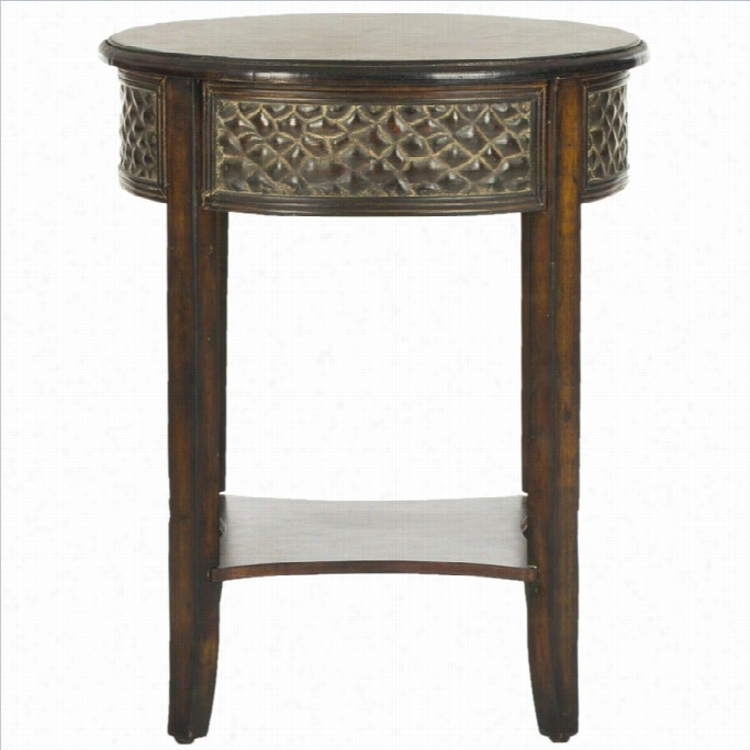 Safavieh Howard Birch Wood Side Table In Dark Brown