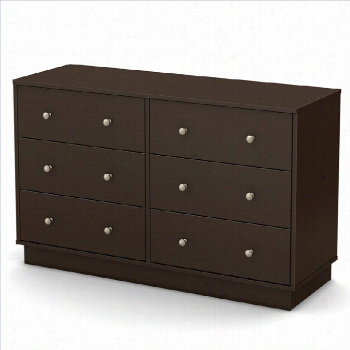 South Shore Litchi Dresser In Chocolate