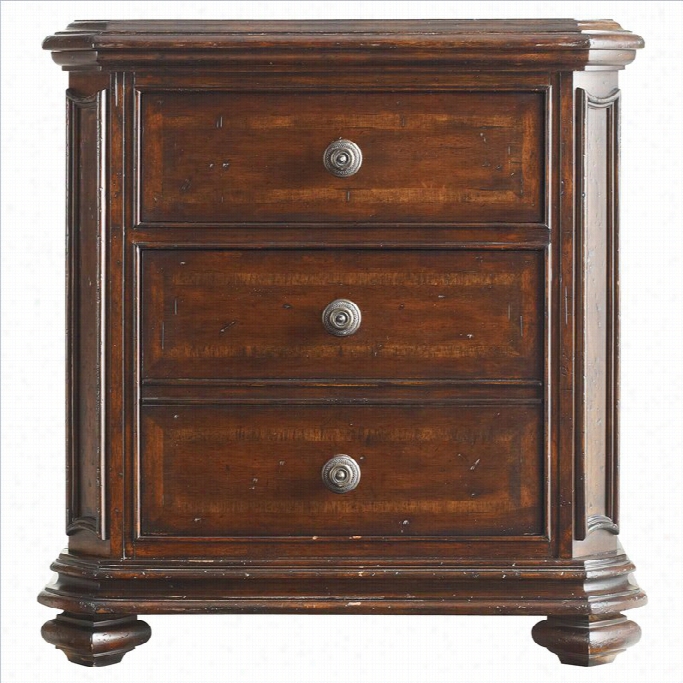 Stan Ley Furniture Continental Night Stand In Barrel