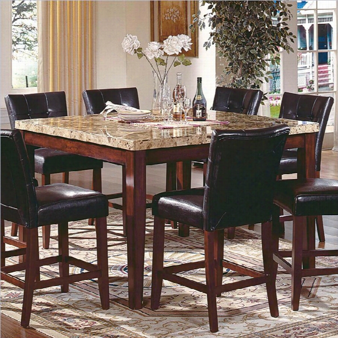 Steve  Soft And Clear  Company Montibelllo Counter Height Marblee Dining Table