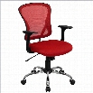 Flash Furniture Mid Back Mesh Office Chair in Red