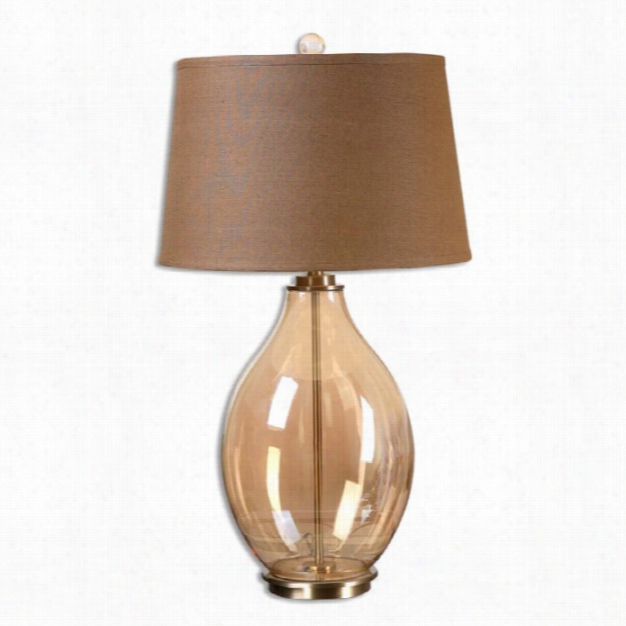 Uttermost Bartolomeo Amber Glass Table Lamp