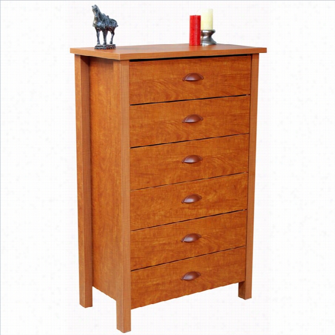 Venure Horizon Nouvelle 6 Drawer Chest In Cherry