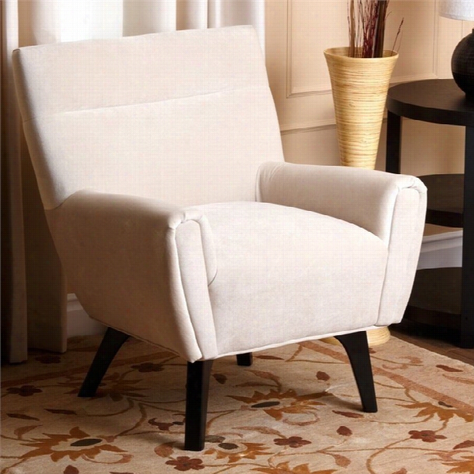 Abbyson Living Marquis Microfiber Arm Chair In Ivory