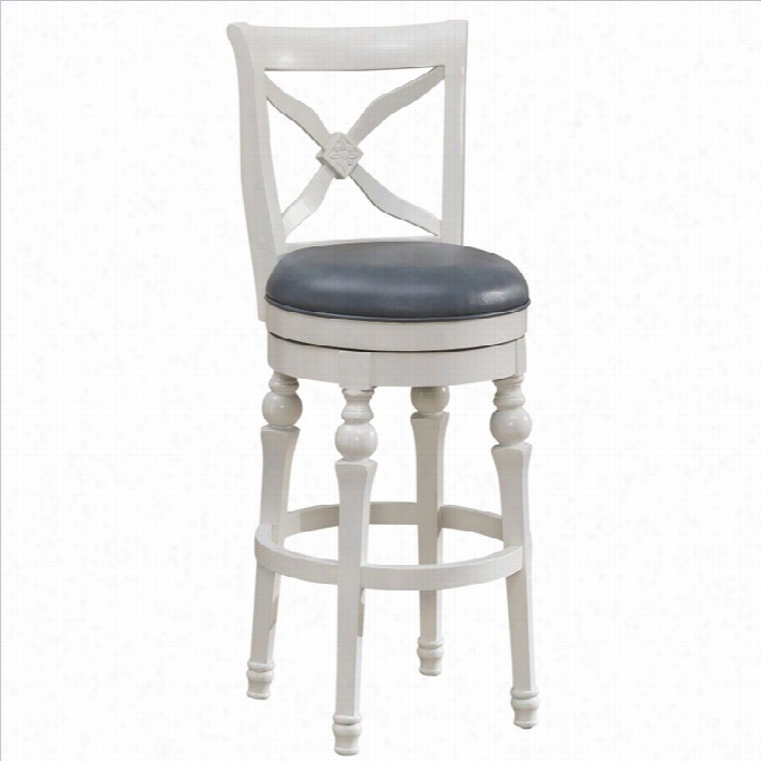 American Hheritage Livingston Bar Stool In Antique Pale And Crnflowr