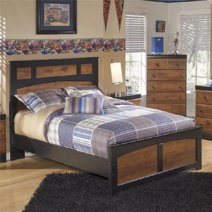 Ashley Aimwell Wood Full Panel Bed In Brown