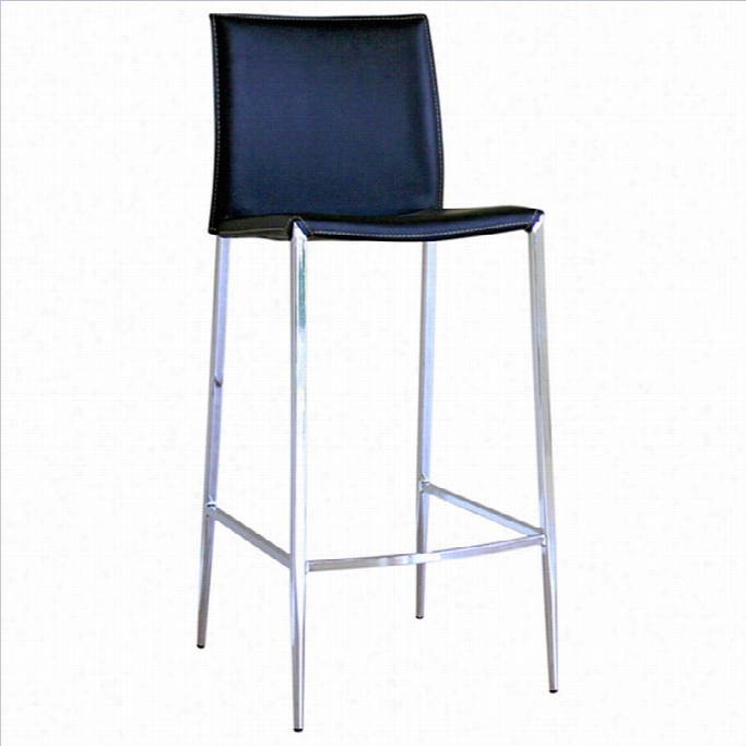 Baxton Studio Jenson Bzr Stool In Bblack (prescribe Of 2)