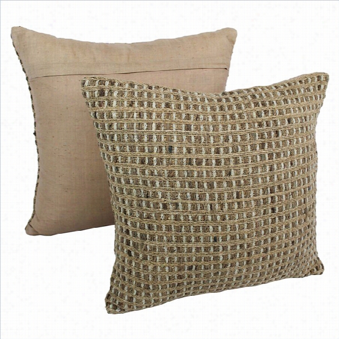 Blazing Eedles Rope Corded Pillows In Jute Brown (set Of 2)