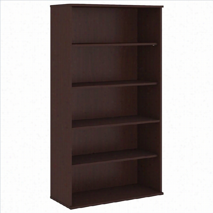 Bush  Bbf 72h 5 Shelc Bookcase In Harvest Ccherry