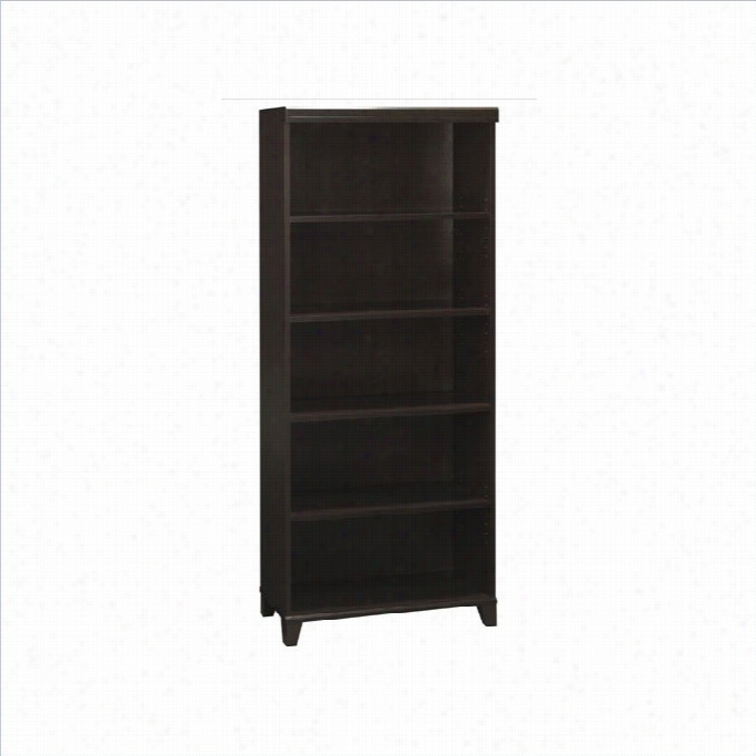 Bush Tuxedo Bookcase In Mocha Cherry