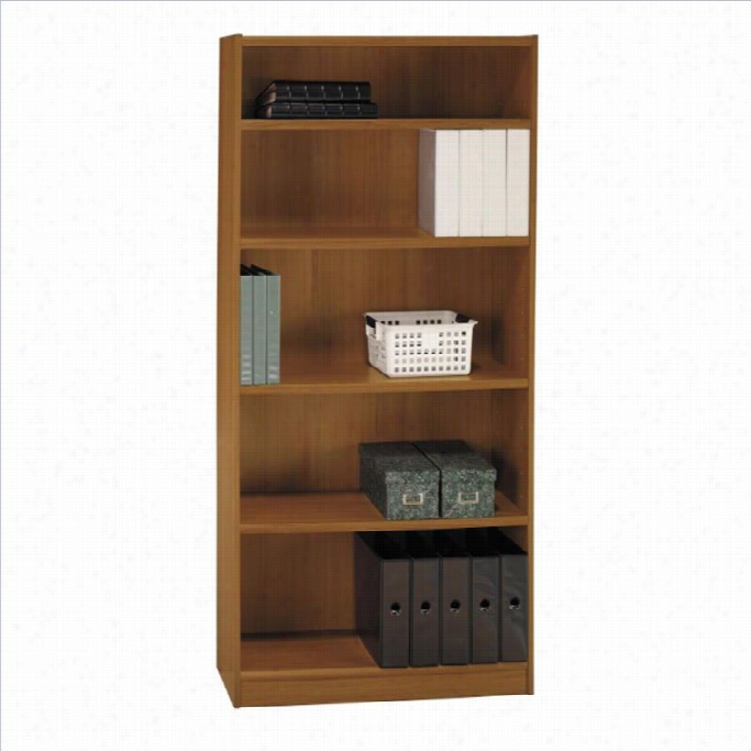 Bush Univereal 7zh 5 Shelf Wood Bookca Se In Royall Oak